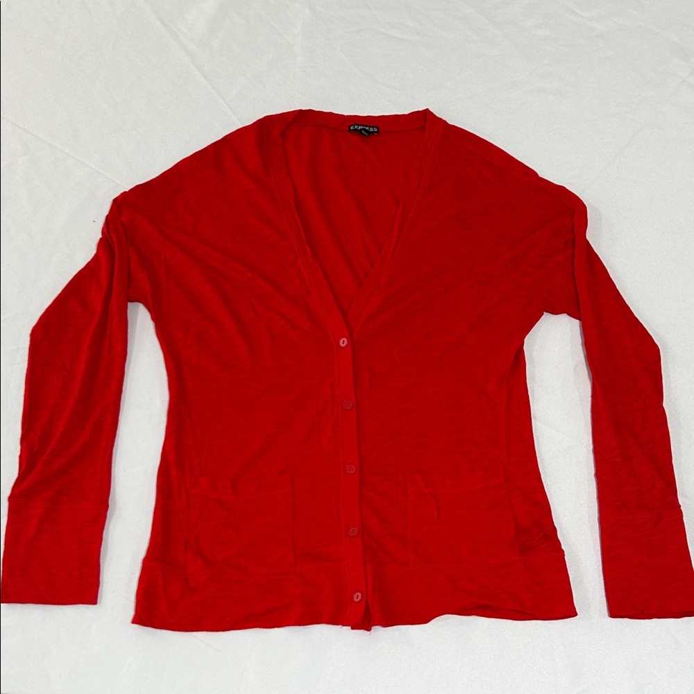 Express Vibrant Red Women's Cardigan